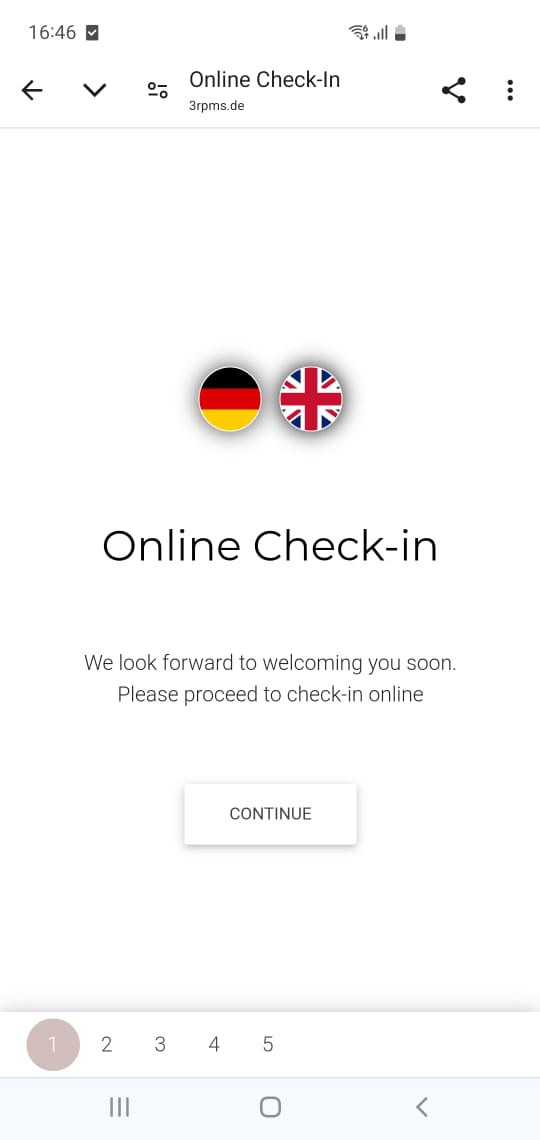 check-in process